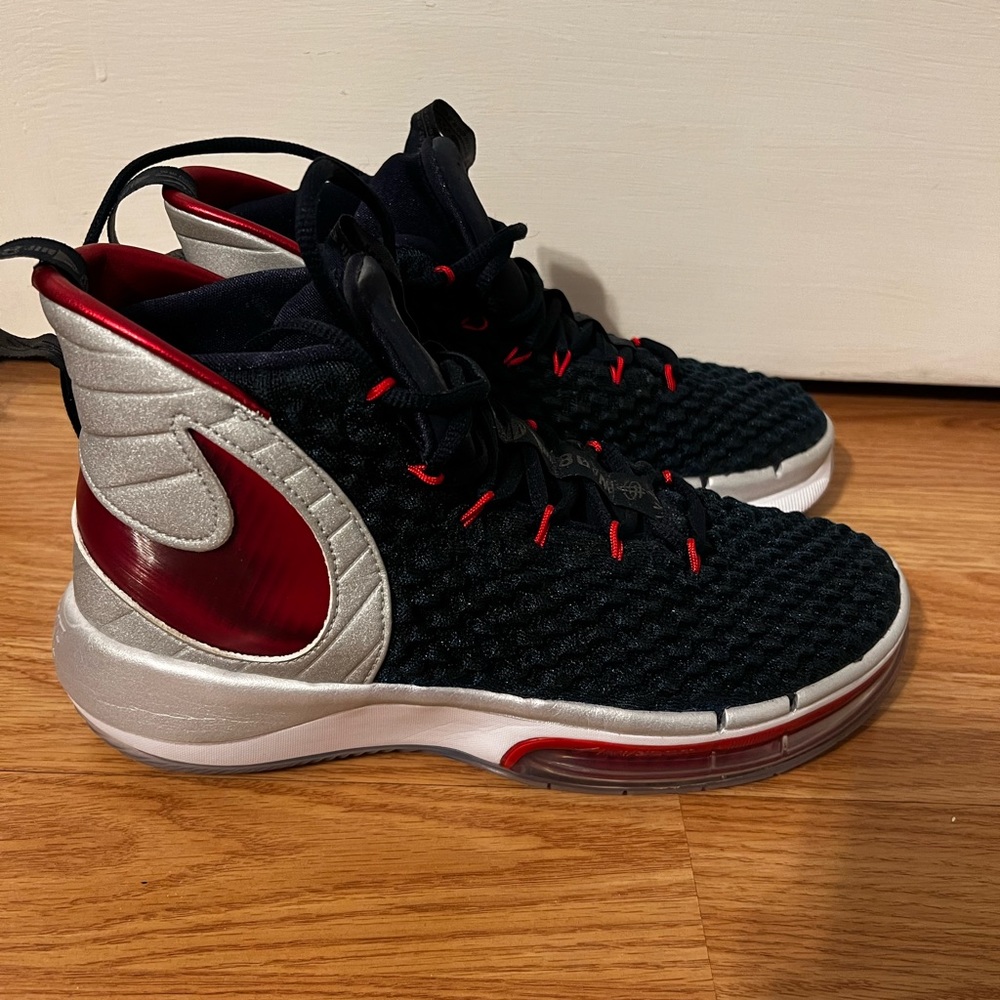 Nike Women Basketball Sneakers - Worn once - Perfect condition -Blue,red,silver